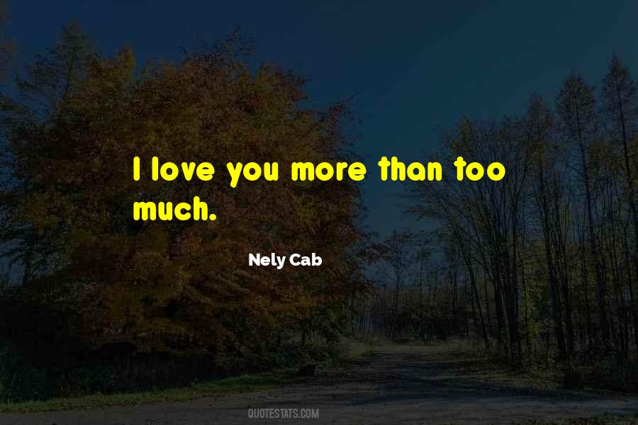Too Much Love You Quotes #1414203