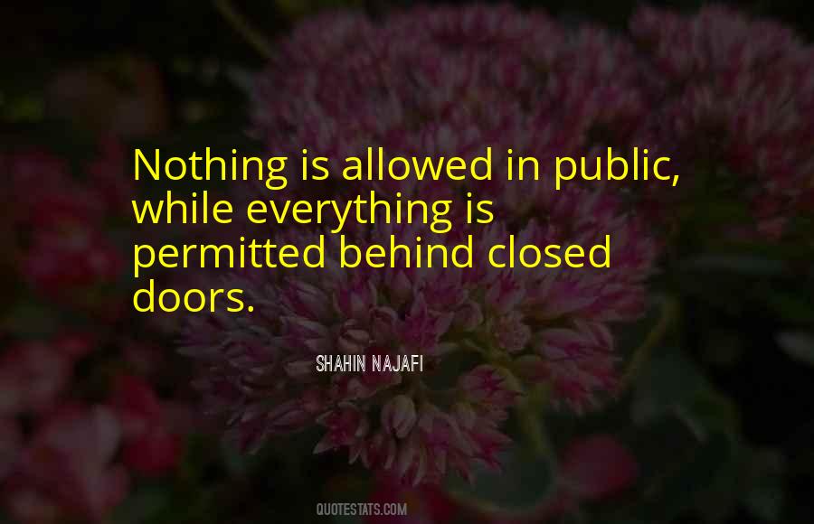 Quotes About Behind Closed #1354795