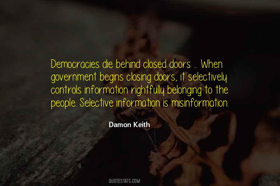 Quotes About Behind Closed #906637