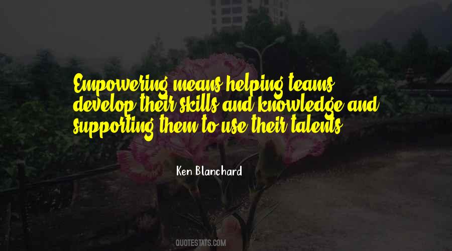 Supporting The Team Quotes #889948