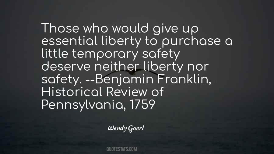 Safety Liberty Quotes #368692