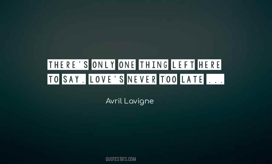 Too Late To Say I Love You Quotes #1173273