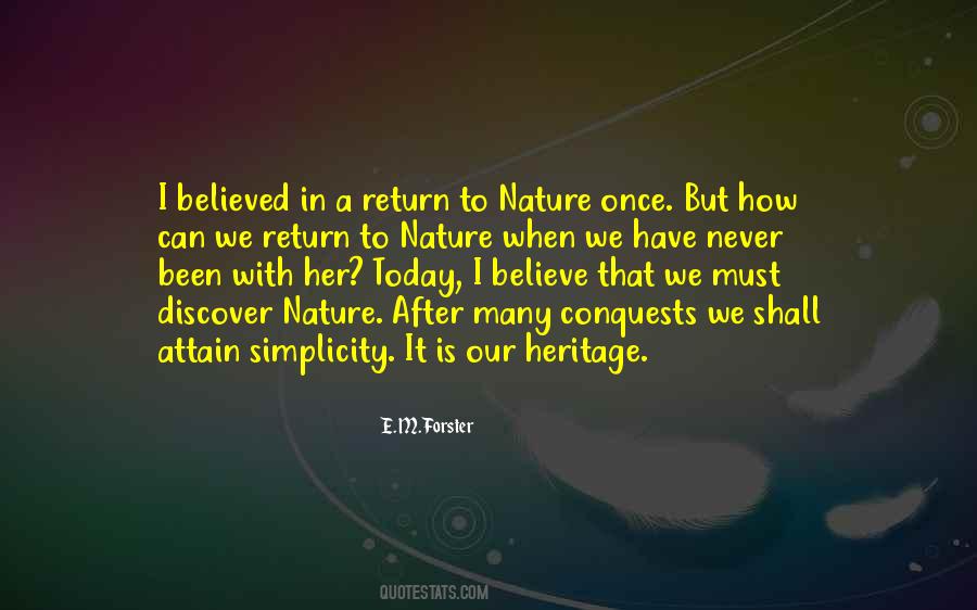 Return To Nature Quotes #29255