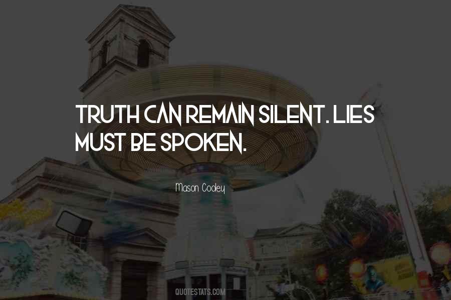 Just Remain Silent Quotes #1183568