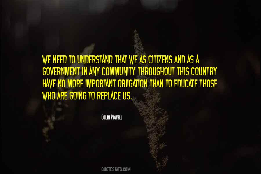 Country Important Quotes #304490