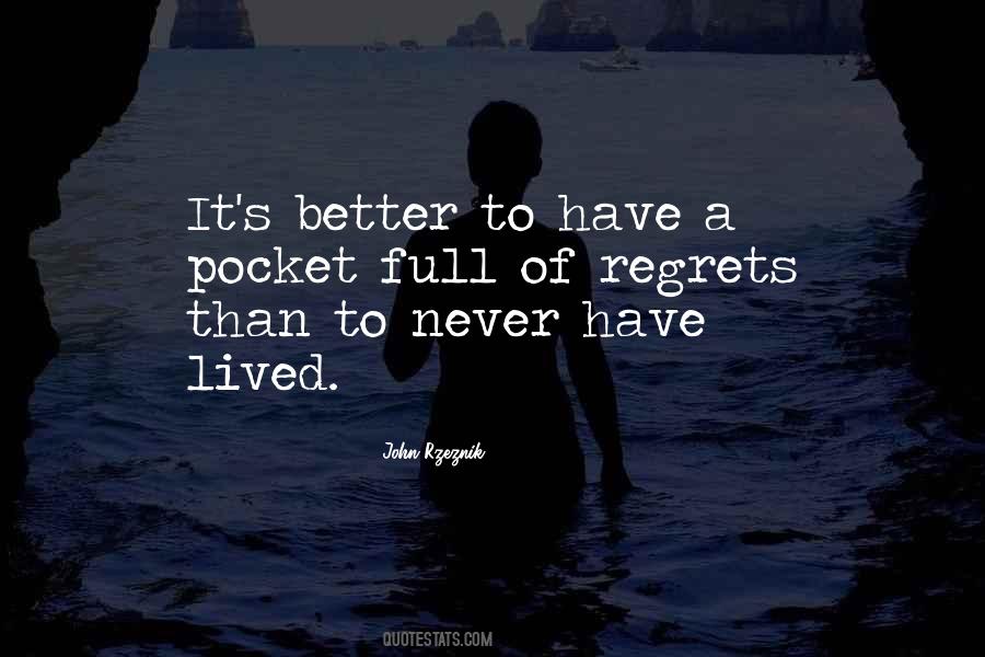 Never Have Regrets Quotes #1186012