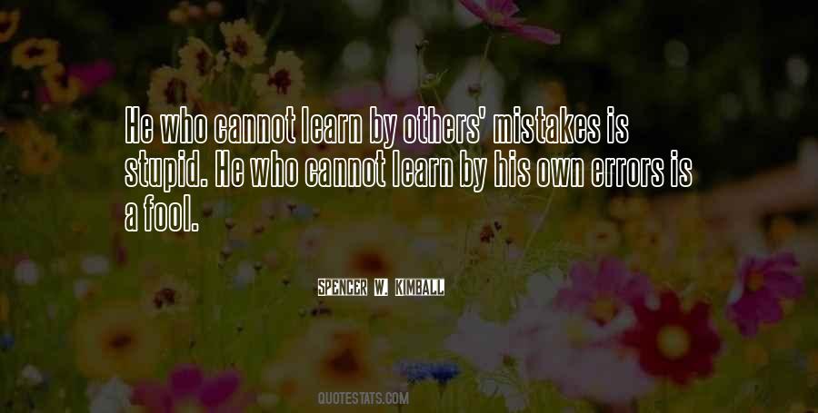Others Mistakes Quotes #169247