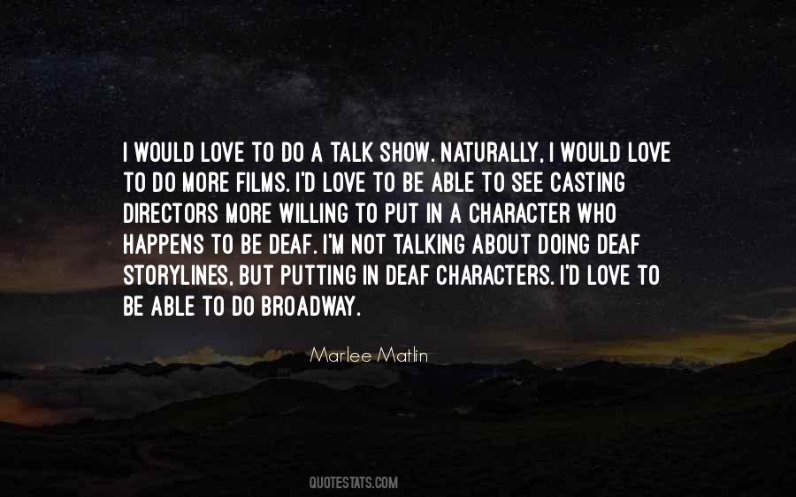 Talking Love Quotes #373925
