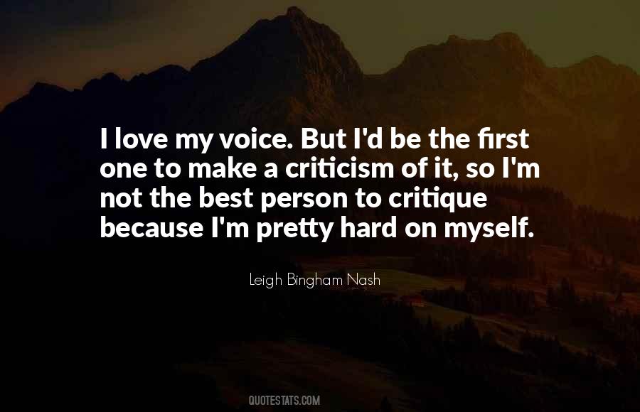 Criticism Love Quotes #1669621