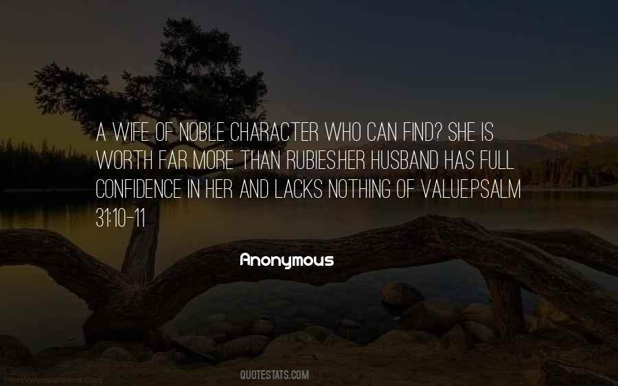 Value Wife Quotes #1079341