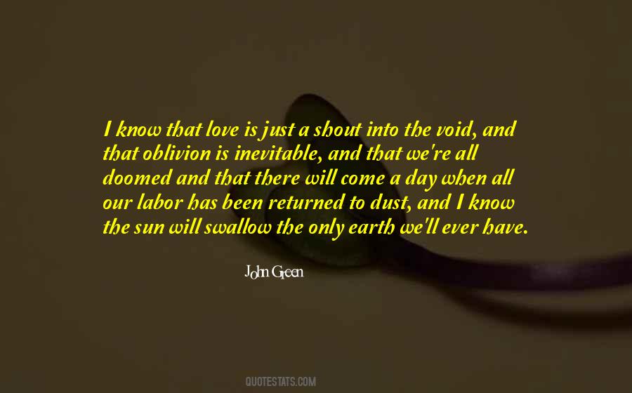 Love Is Just A Shout Into The Void Quotes #215525