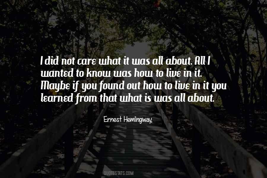 How To Not Care Quotes #1593653