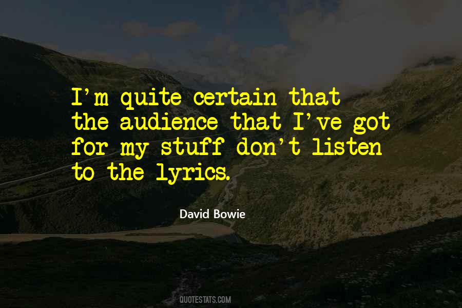 Listen To The Lyrics Quotes #1132297