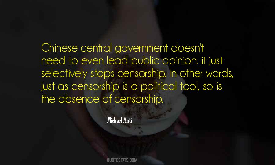 Quotes About Government Censorship #113265