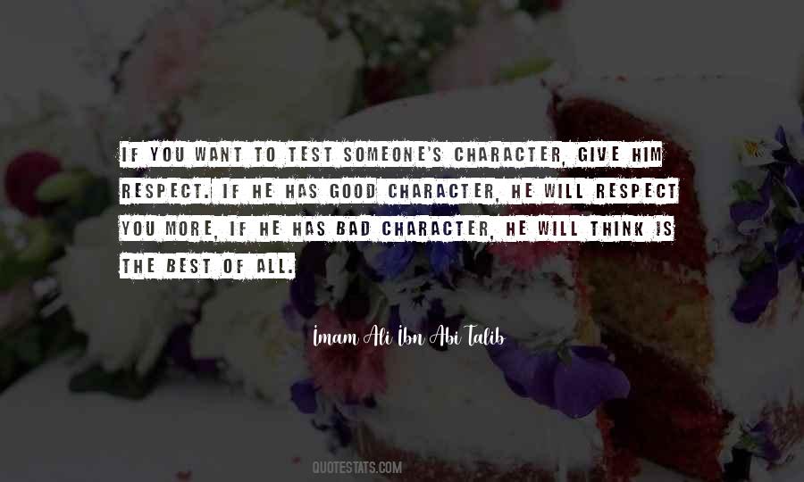 Respect Character Quotes #1239392