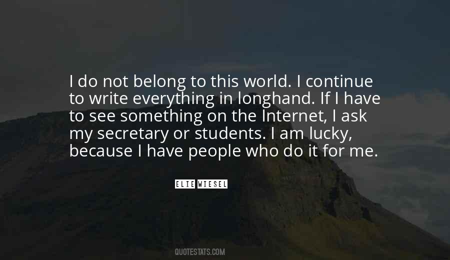 I Am Not Lucky Quotes #1480075