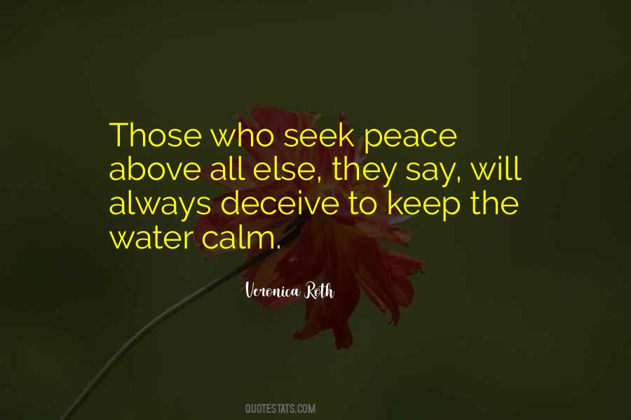 Peace Water Quotes #295474