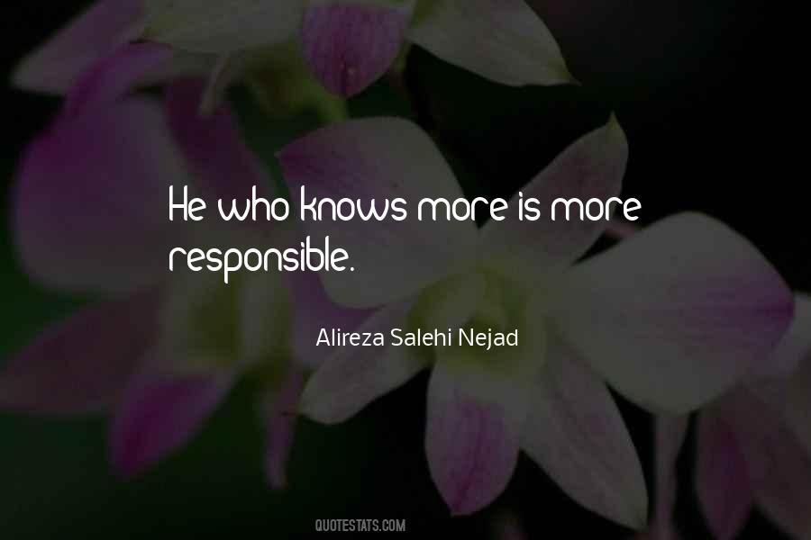 Knowledge Responsibility Quotes #883319