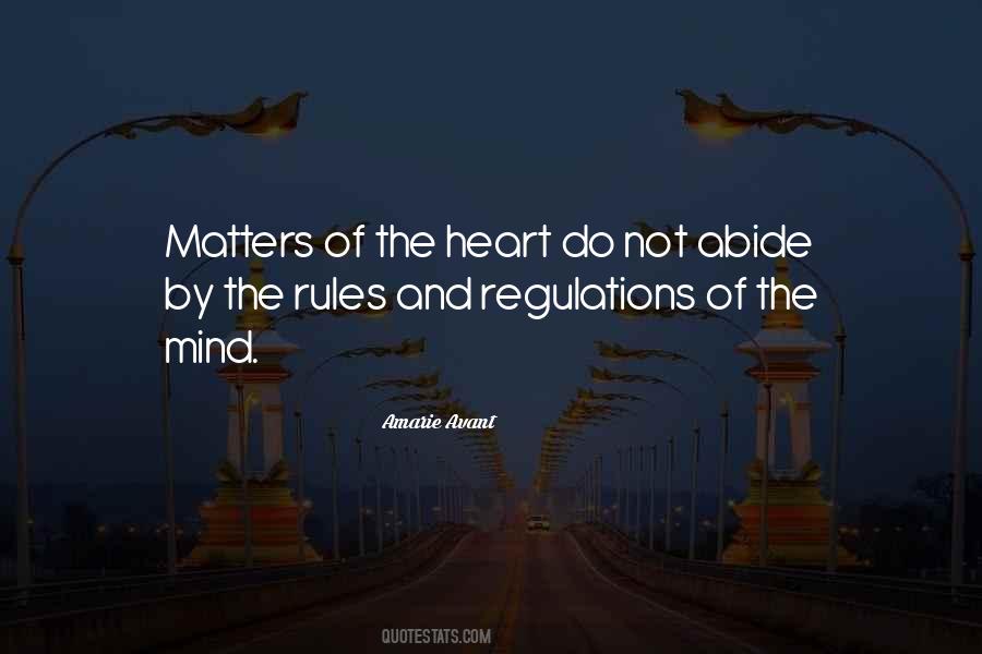 Matters Of Heart Quotes #874140