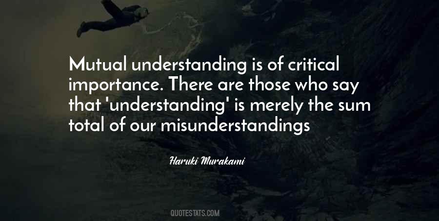 Quotes About The Importance Of Understanding #1477826