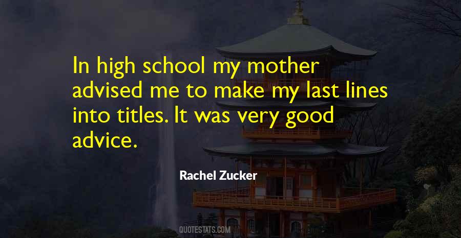 School Advice Quotes #1485898