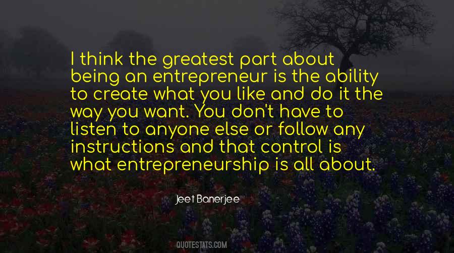 Entrepreneurship Thinking Quotes #458447