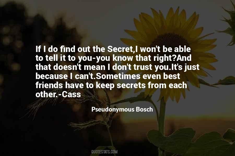 Quotes About Friends And Secrets #1419013