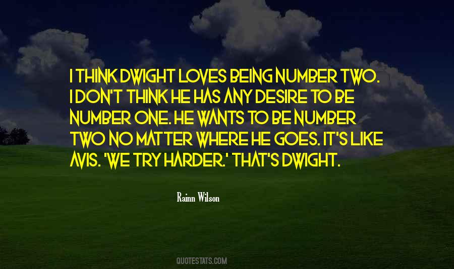 Number One Number Two Quotes #57093