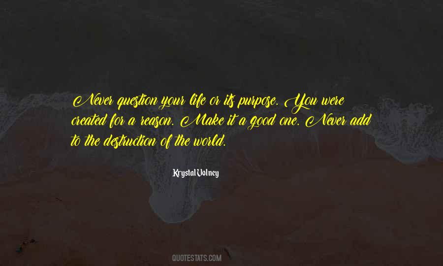 Quotes About The Destruction Of The World #438938