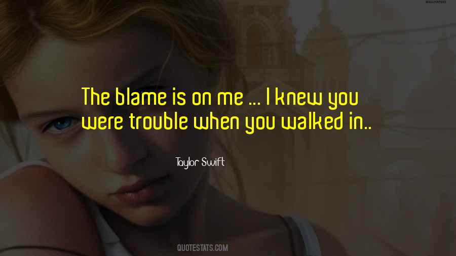Blame On Me Quotes #319605
