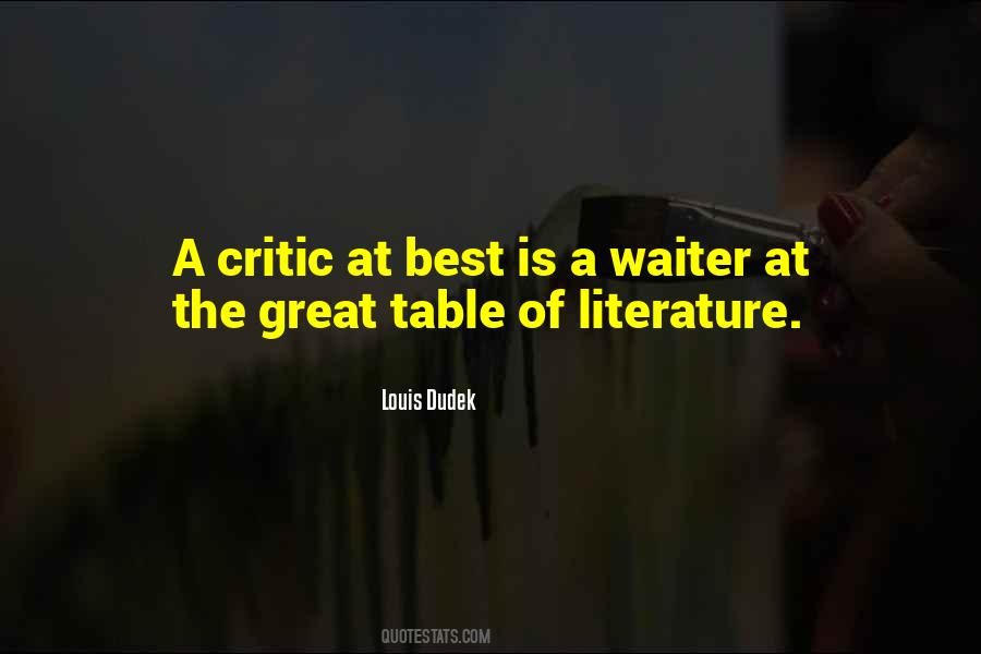 Best Critic Quotes #1381959