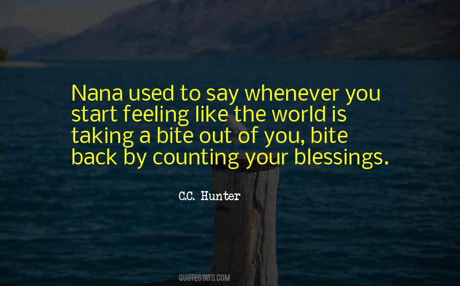 Counting The Blessings Quotes #1753605