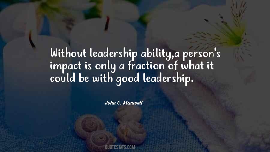 Leadership Good Quotes #1179975