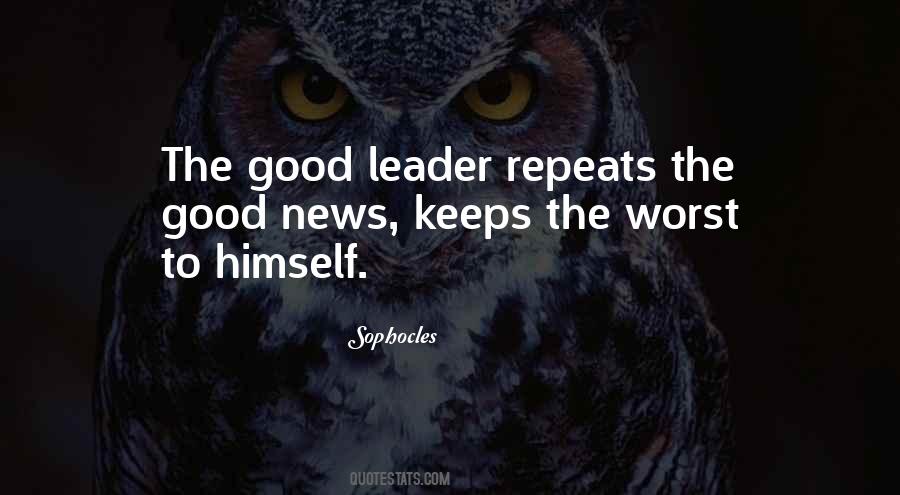 Leadership Good Quotes #1373327