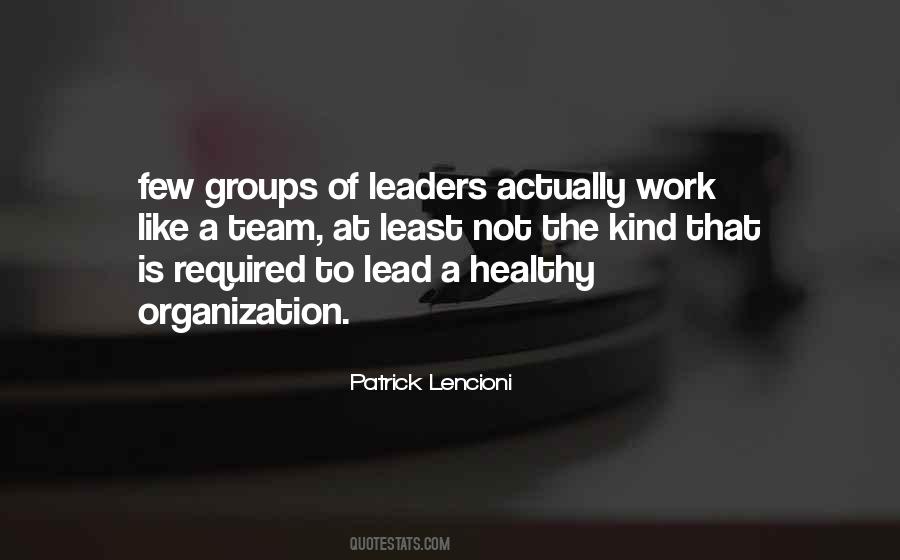 Team Organization Quotes #759568