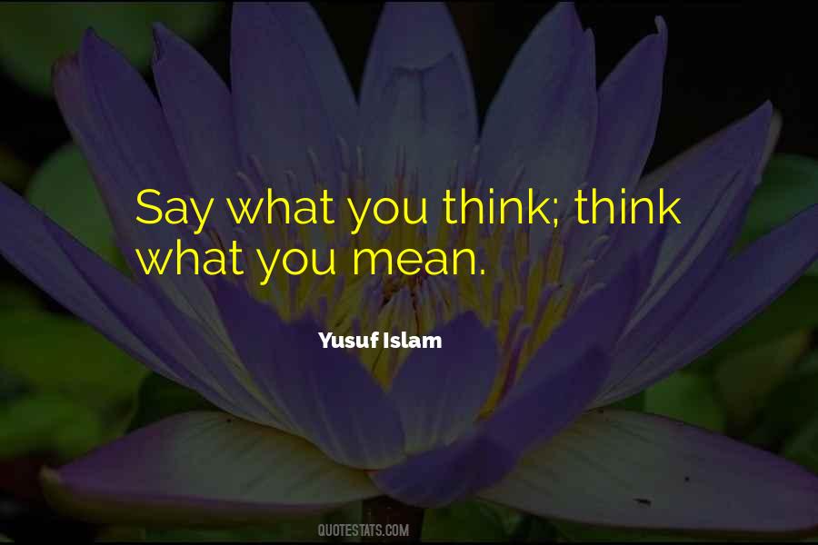 You Mean What You Say Quotes #1873276