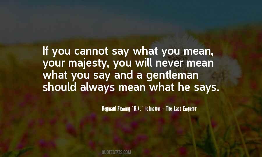 You Mean What You Say Quotes #517981