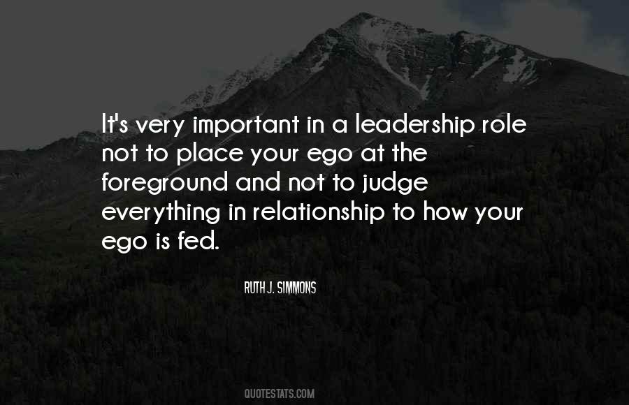 Ego Leadership Quotes #1164755