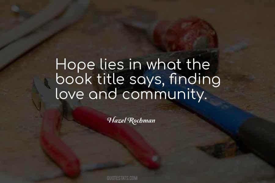 Quotes About Love And Community #1689126