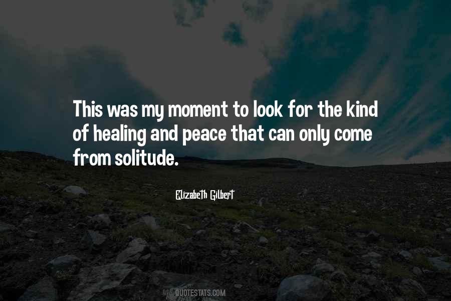 Peace Solitude Quotes #523316