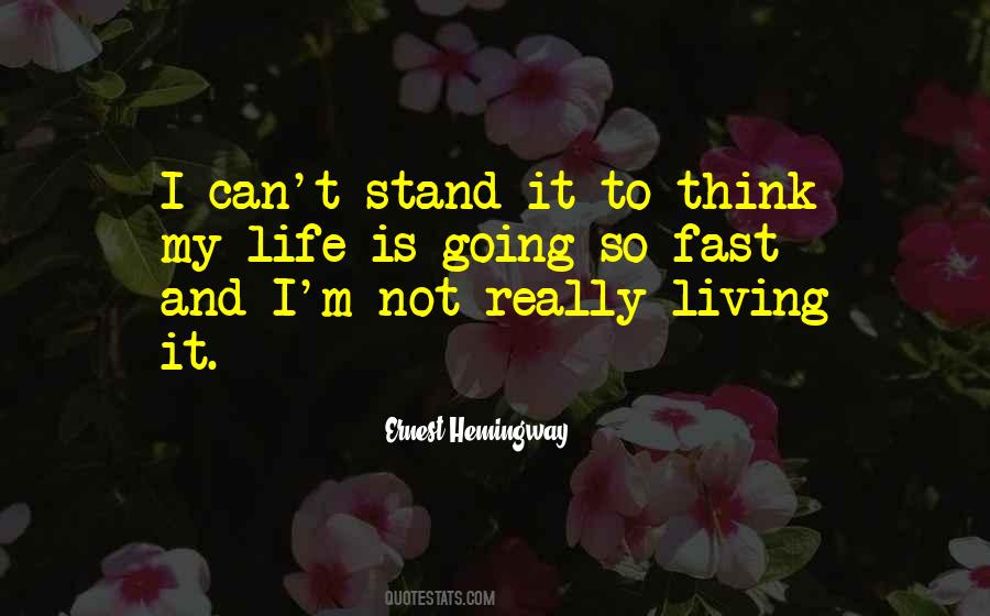 Life Is So Fast Quotes #66472
