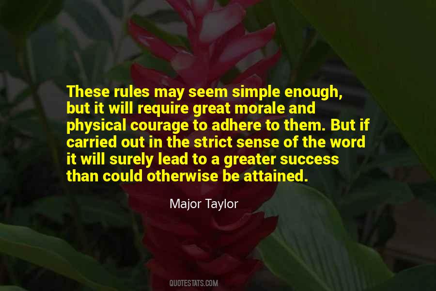 Rules For Success Quotes #1275370
