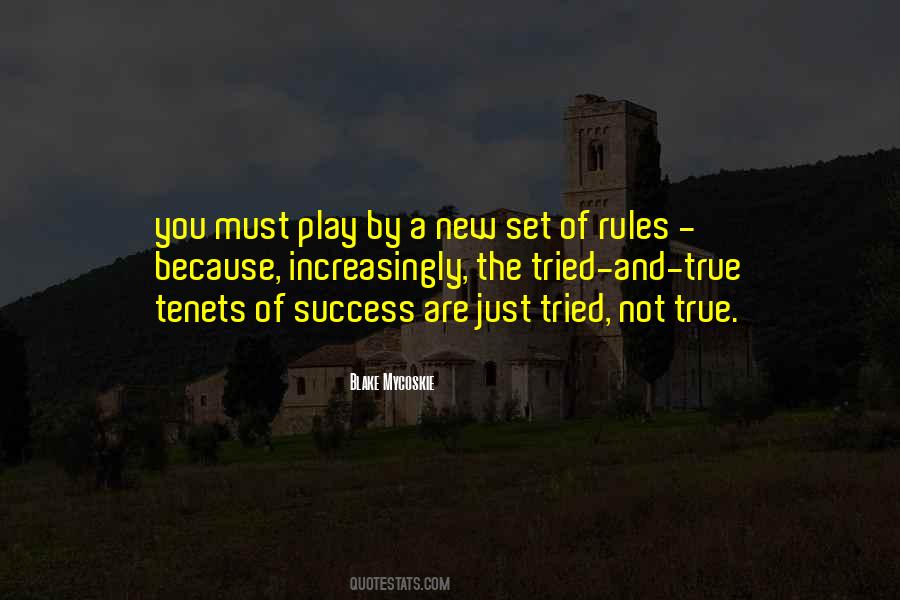 Rules For Success Quotes #1690528