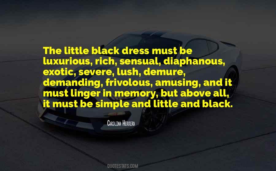 Simple Black Dress Quotes #39730