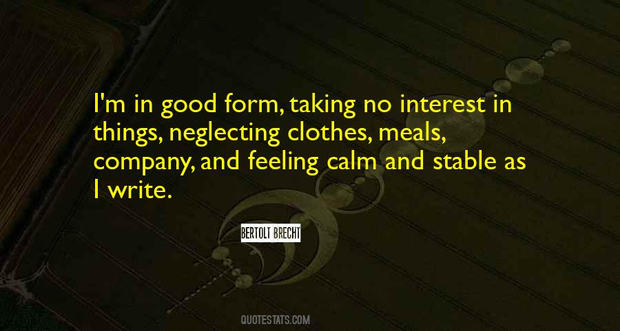 Quotes About Good Form #1363610