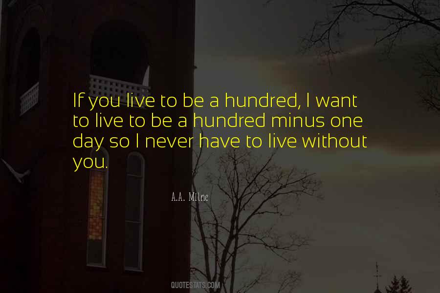 I Never Want To Live Without You Quotes #999397