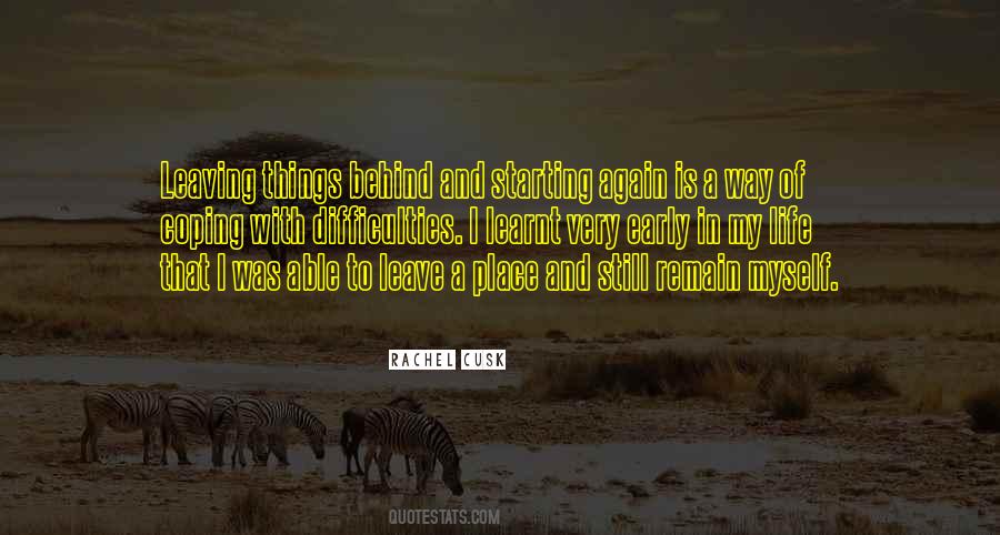 Leave Things Behind Quotes #1111394
