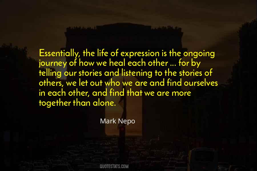 Alone Journey Quotes #1323419