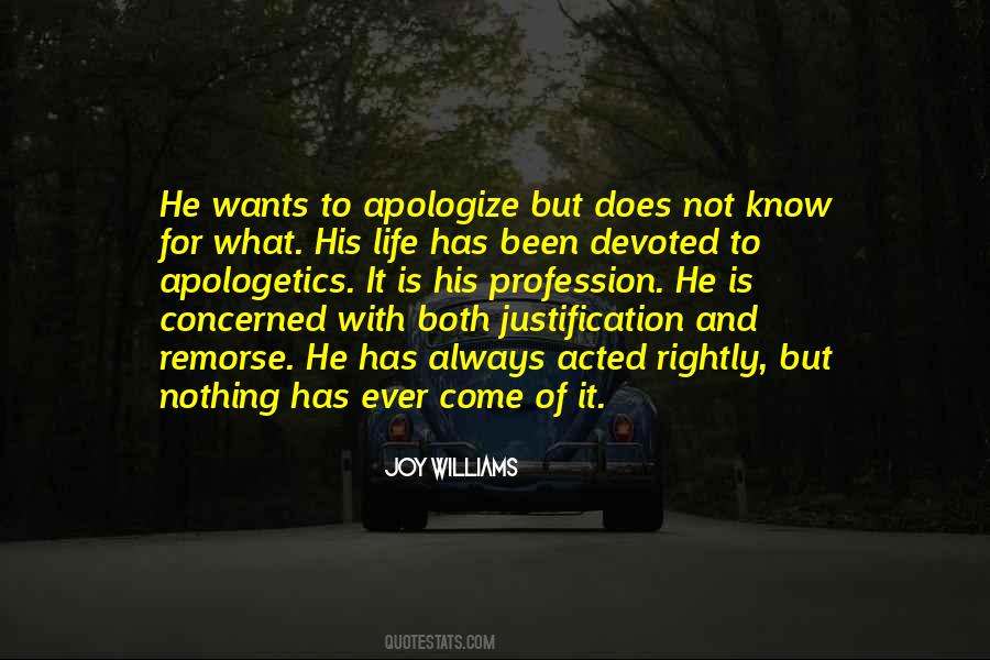 Nothing To Apologize For Quotes #291395