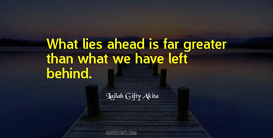Past Is Behind Quotes #1130757